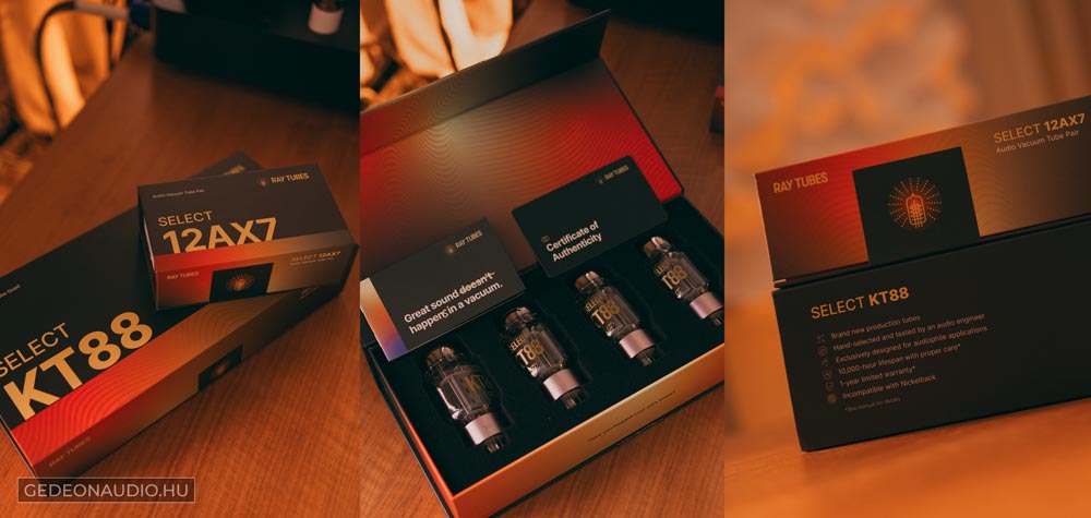 Ray Tubes KT88 és 12AX7 Select csomagolás Gedeon Audio