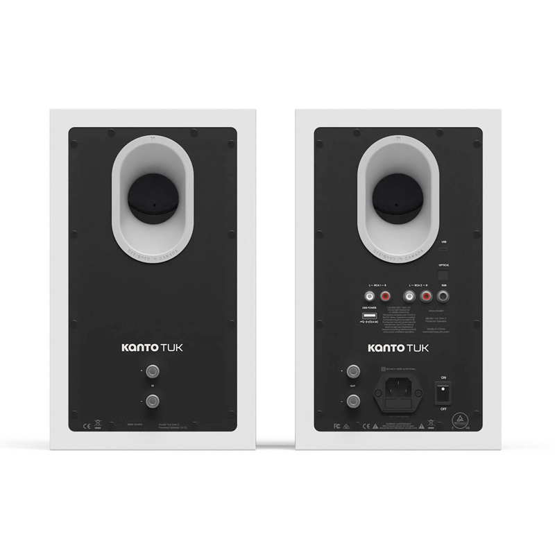 Kanto Audio TUK G2 Aktív hangfal fehér hátoldal gedeon audio